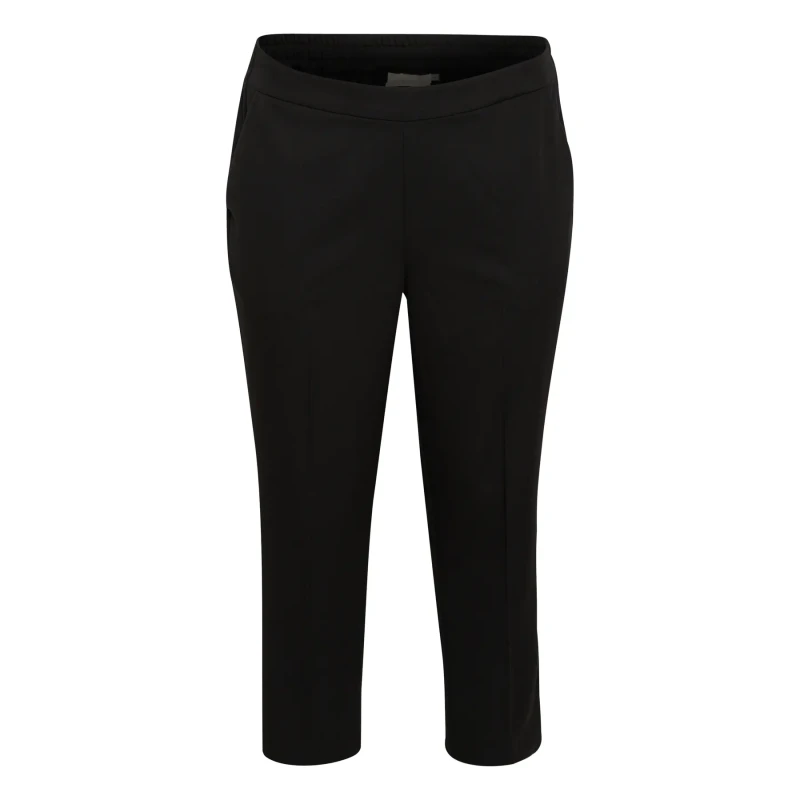 Image of KAFFE Curve Womens cropped Trousers KAFFE Curve Sakira Noir Female 44