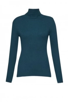 image of French Connection Nicola Knits High Neck Jumper Green