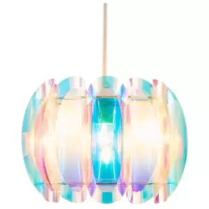 image of Glow Light Shade Landon Easy Fit 40cm Ceiling Lampshade - Iridescent - Litecraft