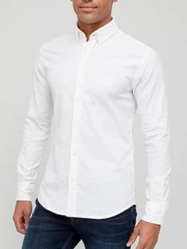 Image of Hugo Boss Mabsoot Oxford Shirt White Size L Men