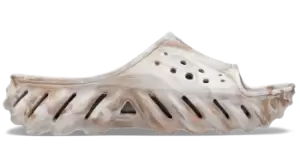 Image of Crocs Echo Marbled Slides Unisex Bone / Multi M10