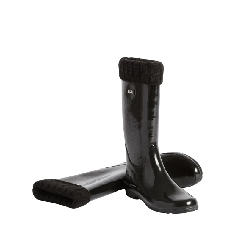 Image of Aigle Eliosa Winter Calf Boots Black Women 39 (5.5 to 6)