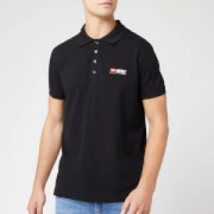 Image of Diesel Mens Weet Polo Shirt - Black - L