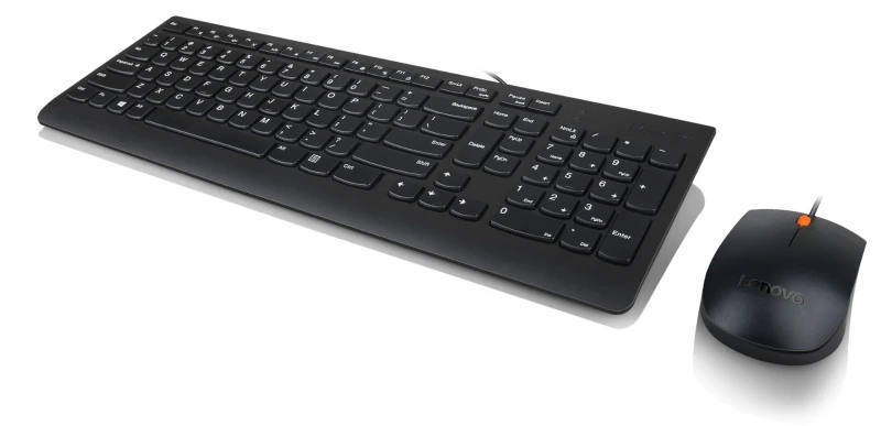 Image of Lenovo 300 USB Combo keyboard Mouse included Home QWERTZ German Black