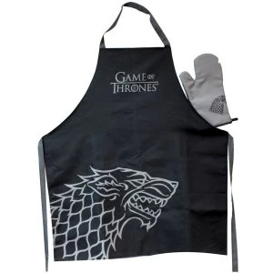 image of Game Of Thrones Apron and Oven Mitt Set Stark