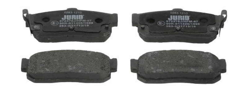 Image of JURID 572376J Brake pad set not prepared for wear warning indicator, without accessories Brake Pad Set,disc brake (402)