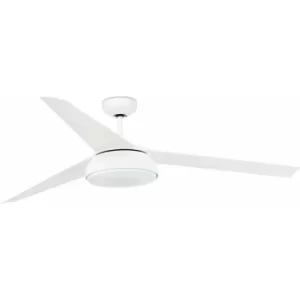 image of Vulcano white ceiling fan with light