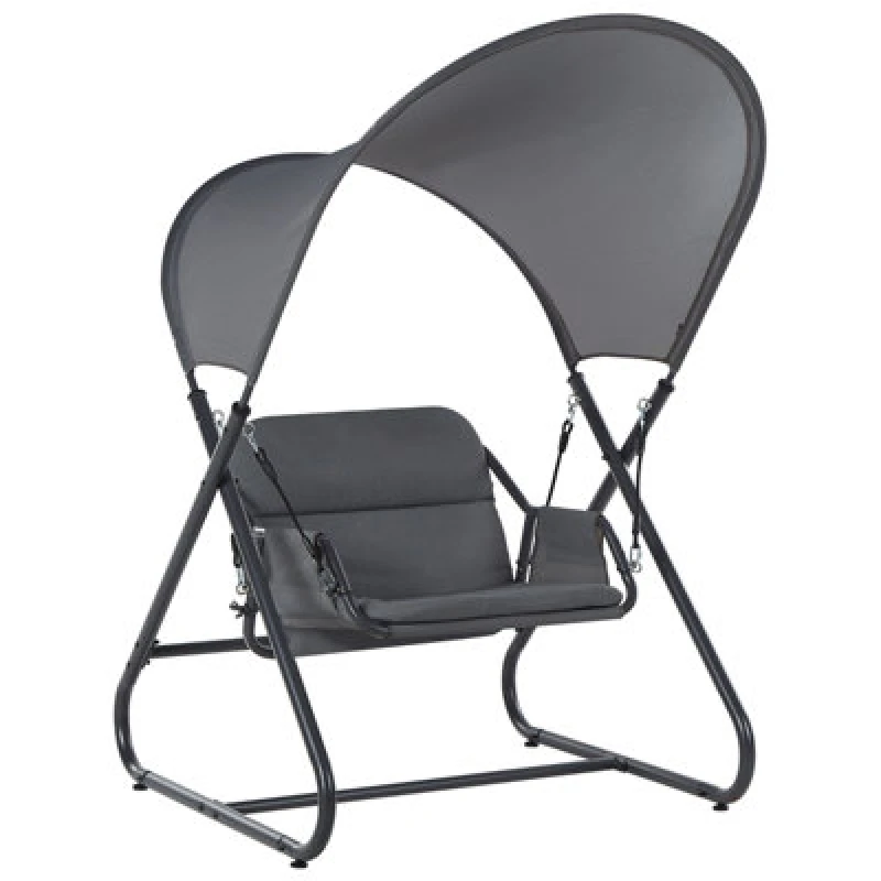 Image of Beliani Patio Swing Solagna Metal Dark Grey 591773