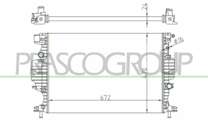 Image of PRASCO Engine radiator PRASCO FD082R002