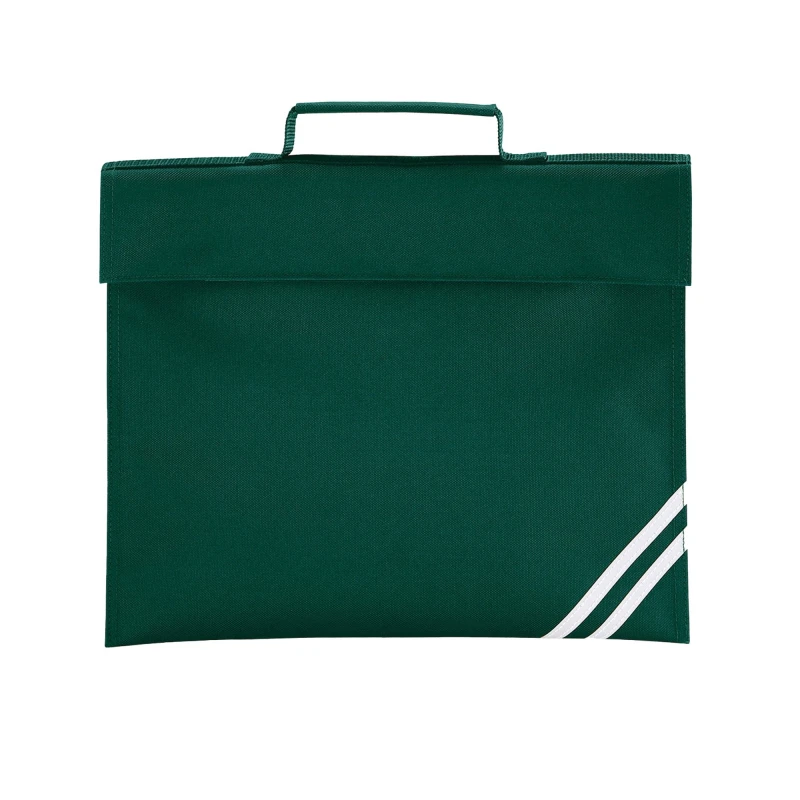 Image of Quadra Mens Classic Reflective Book Bag in Bottle Green Bottle Green Male