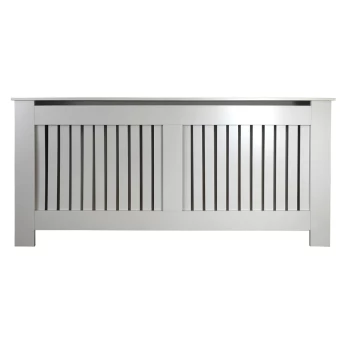 Image of Vertical Grey Radiator Cover - Extra Large