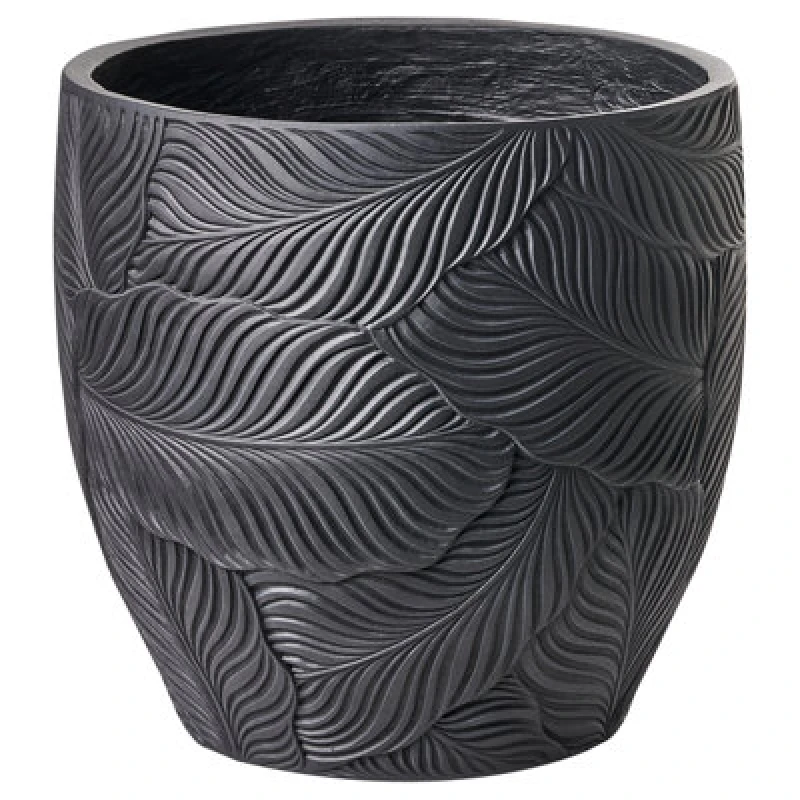 Image of Beliani Plant Pot Baiyun 42cm Black