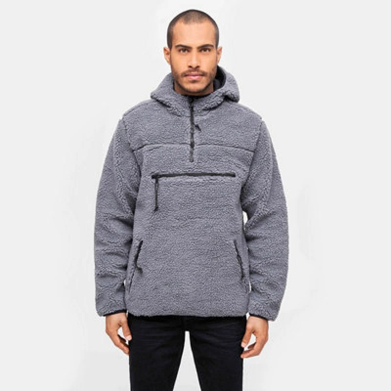 Image of Brandit Teddyfleece Worker Pullover Anthracite Size Xxx Large