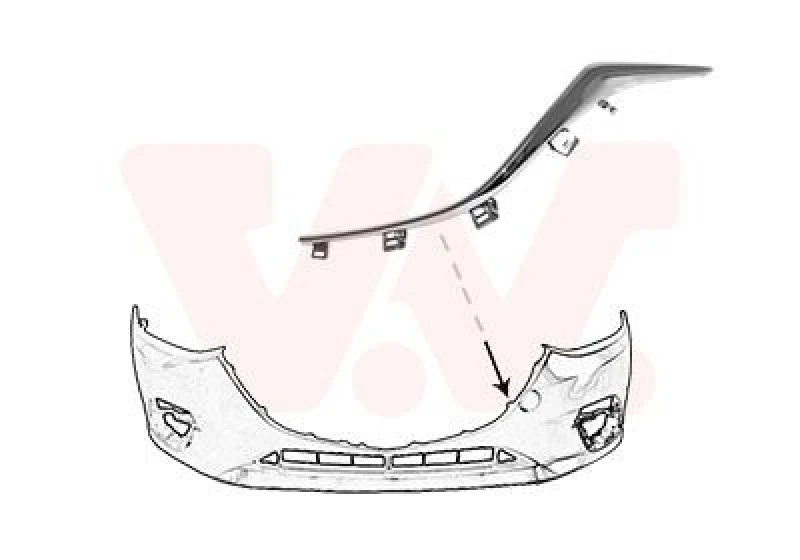 Image of VAN WEZEL Bumper cover VAN WEZEL 2744581