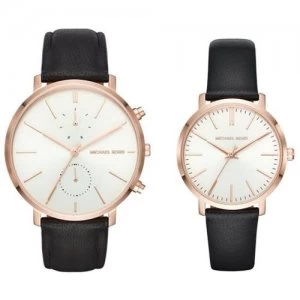 Image of Michael Kors Mens Jaryn Rose Gold Plated Watch - MK3859