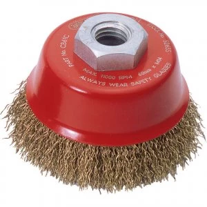 Image of Draper Expert Brassed Steel Wire Cup Brush 60mm M14 Thread