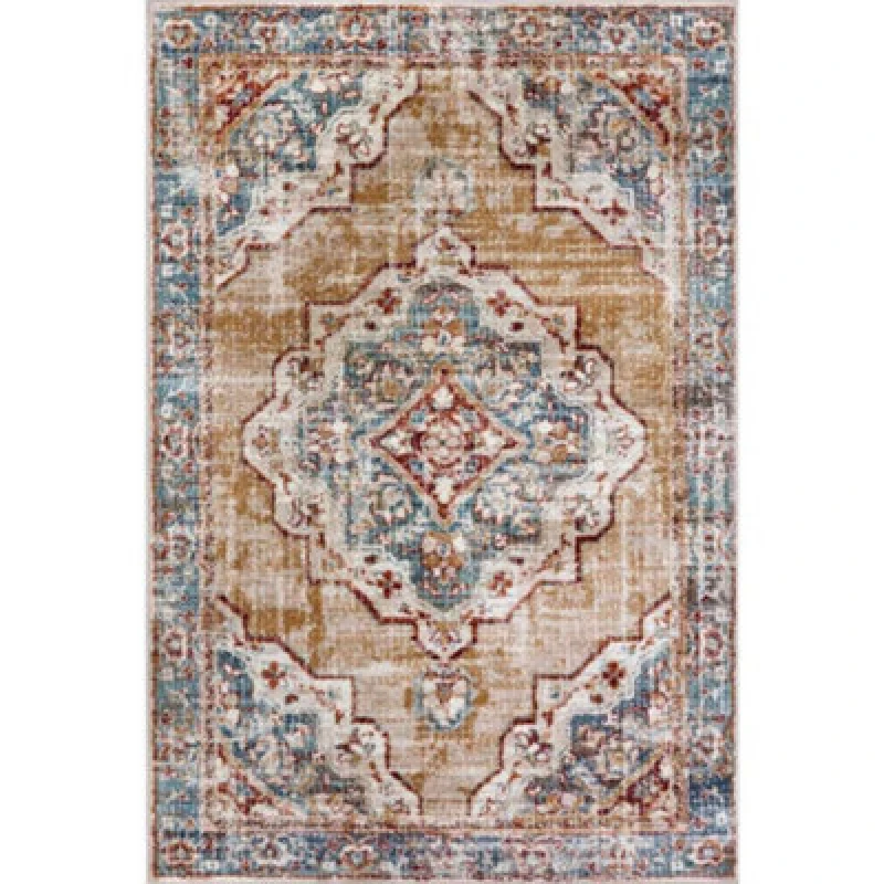 Image of The Rugs Strozzi Short Pile Rug Oriental Bordered Design, 8mm Pile, Durable In Multi