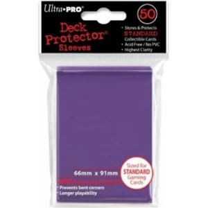 image of Ultra Pro 50 Standard Purple 12 Packs of 50 Sleeves