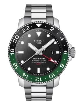 image of Tissot Seastar 1000 Black Dial Steel Mens Watch T120.429.11.051.01 T120.429.11.051.01