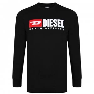Image of Diesel Division Long Sleeve T Shirt - Black 900