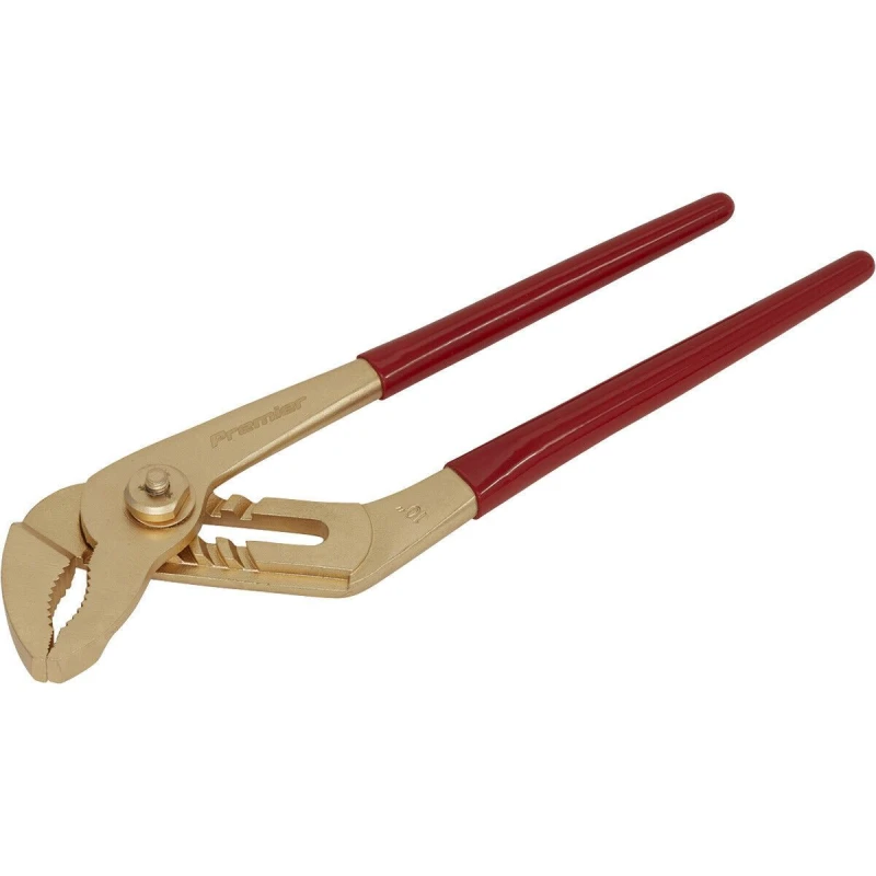 Image of Loops 250mm Non-Sparking Water Pump Pliers - Groove Joint Adjustable Head - Die Forged Multi
