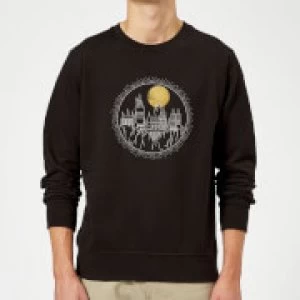 Image of Harry Potter Hogwarts Castle Moon Sweatshirt - Black - XXL