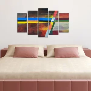 Image of 5ABSMDF-50 Multicolor Decorative MDF Painting (5 Pieces)