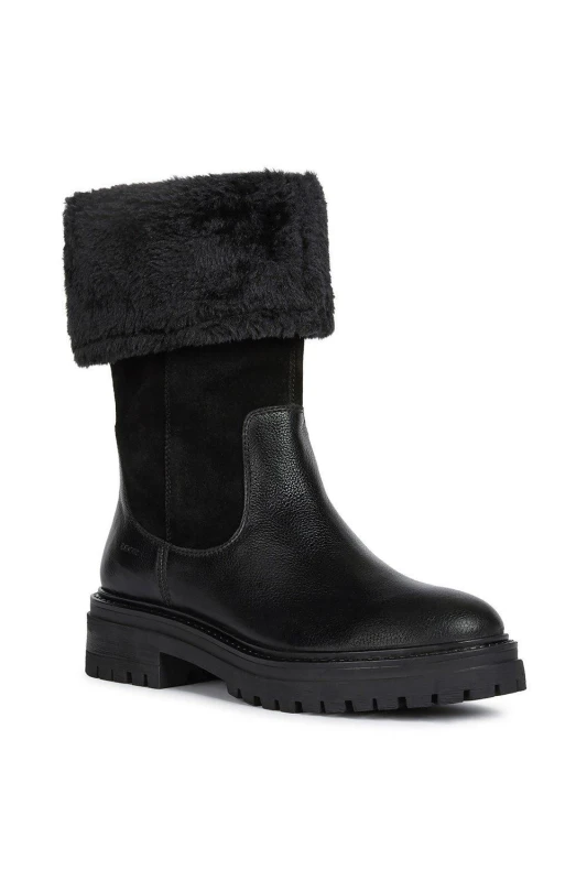 Image of Geox Womens D IRIDEA M BOOTS in Black Size: 7.5 Black Female 7.5