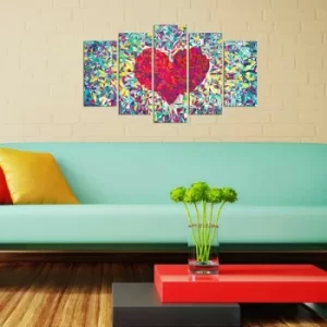 Image of 5MX-109 Multicolor Decorative MDF Painting (5 Pieces)