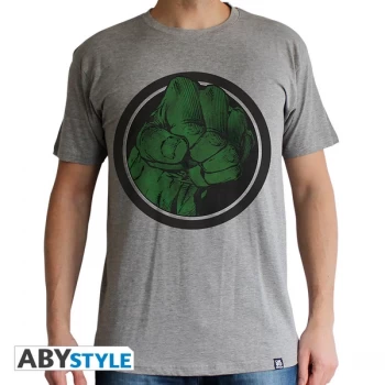 Image of Marvel - Hulk Smash Mens Large T-Shirt - Grey