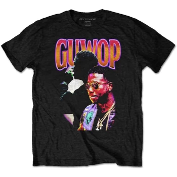 Image of Gucci Mane (GUWOP) - Gucci Collage Unisex Large T-Shirt - Black