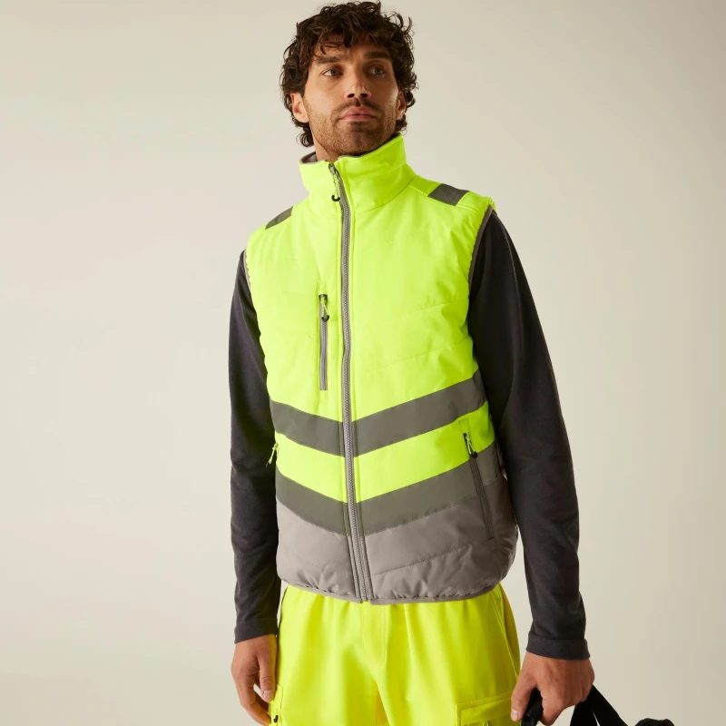 Image of Regatta Hi-Vis 2-Tone Thermal Bodywarmer Yellow male S