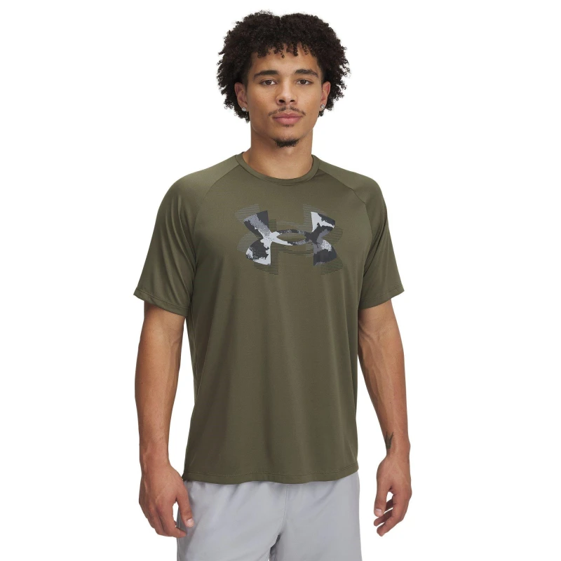 Image of Under Armour Spring Tech Print T-Shirt Mens - Green Green L
