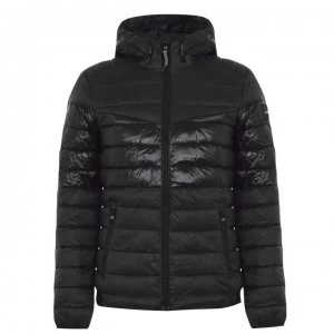 Image of Calvin Klein Nylon Hooded Jacket - Black