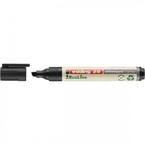 Image of edding 29 EcoLine Whiteboard Chisel Tip Marker Black Pack 10 75447ED