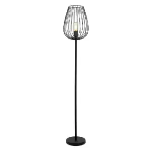 Image of Eglo Rounded Caged Floor Lamp
