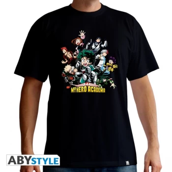 Image of My Hero Academia - Heroes Mens Large T-Shirt - Black