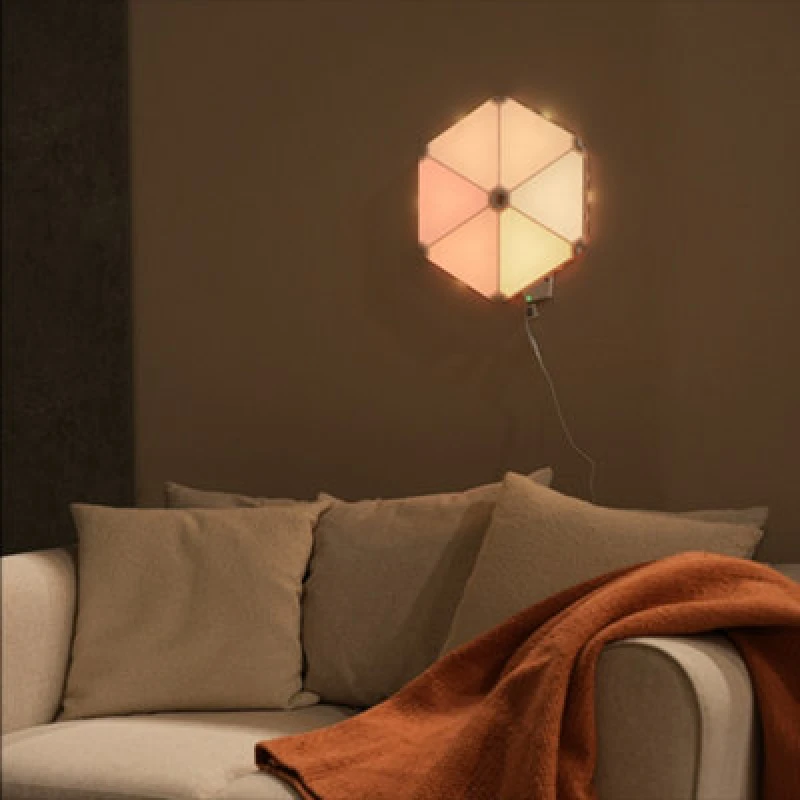 Image of ValueLights Smart RGBIC Triangle Light Kit With App Control And Music Sync Multi