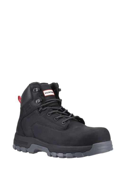 Image of Hunter Mens Lightning Safety Boot in Black Size: 6 Black Male 6
