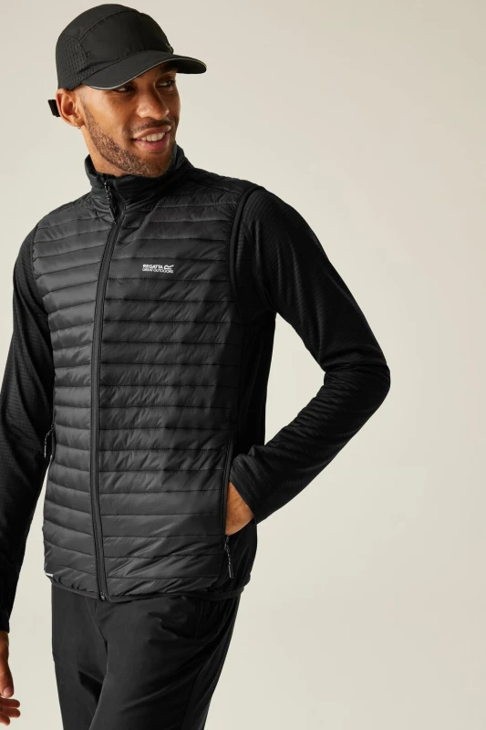 Image of Regatta Regatta Men Andreson Hybrid Bodywarmer in Jet Black Size: 3X-Large Jet Black XXXL Male 5063019997421