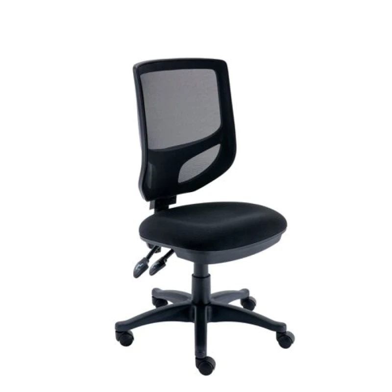 Image of Polaris Nesta Mesh Back Operator Chair 2 Lever 590x900x1050mm Black KF77950