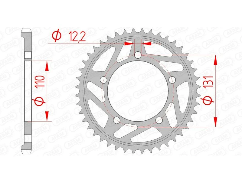 Image of AFAM Steel Standard Rear Sprocket 164800 - 525