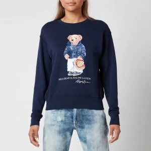 image of Polo Ralph Lauren Womens Bear Sweatshirt - Cruise Navy - L