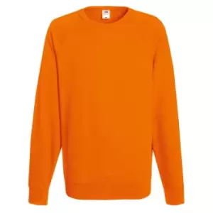 Image of Fruit Of The Loom Mens Lightweight Raglan Sweatshirt (240 GSM) (2XL) (Orange)