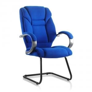 image of Trexus Galloway Cantilever Chair With Arms Fabric Blue Ref KC0123