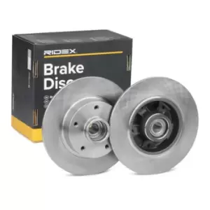 Image of RIDEX Brake disc 82B0993 Brake rotor,Brake discs RENAULT,Megane III Schragheck (BZ0/1_),MEGANE III Coupe (DZ0/1_),Fluence (L3_)