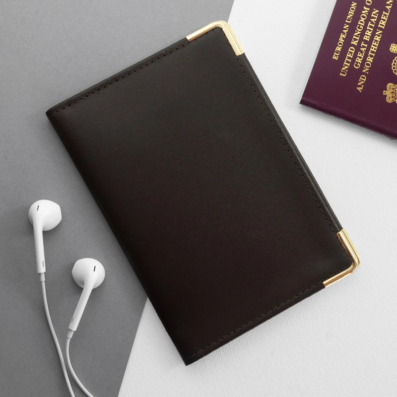 Image of Treat Republic Leather Passport Cover Brown unisex Standard