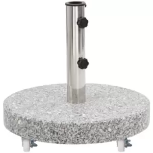 Image of Vidaxl - Parasol Base Granite 30 kg Round Grey Grey