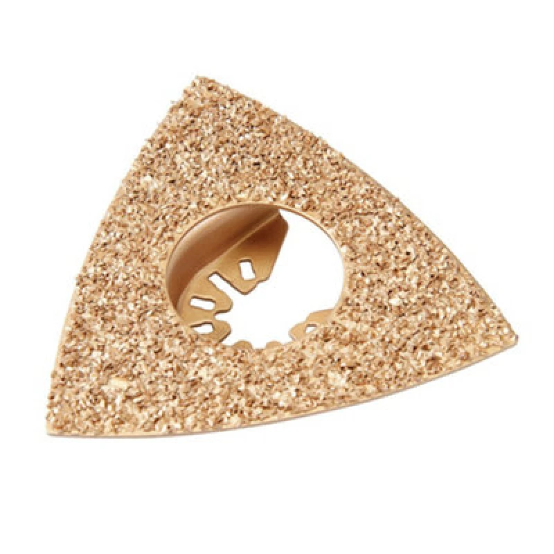 Image of Loops 80mm Multi Tool Triangular Rasp Carbide Grit Grout & Mortar Remover File Bit Multi