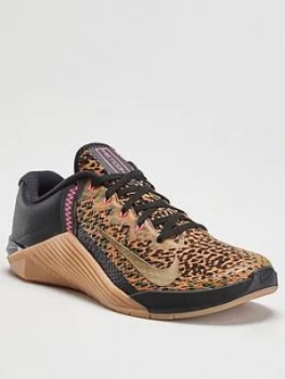 image of Nike Metcon 6, Leopard Print, Size 3, Women